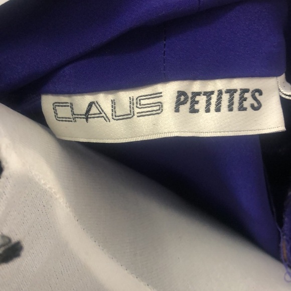 Chaus petites size 8 blue button paced should blouse - Picture 9 of 13